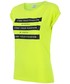Bluzka 4F T-shirt damski TSD257 - neonowy żółty melanż -
