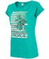 Bluzka 4F T-shirt damski TSD009 - szmaragd -