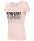 Bluzka 4F T-shirt damski TSD524 - róż pudrowy melanż -