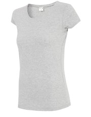 bluzka T-shirt damski TSD300 - jasny szary melanż - - 4f.com.pl