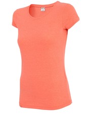 bluzka T-shirt damski TSD300 - koralowy melanż - - 4f.com.pl