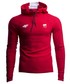 Bluza męska 4F Bluza funkcyjna męska Polska Pyeongchang 2018 TSMLF901 - czerwony wiśniowy -