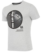 T-shirt - koszulka męska T-shirt męski TSM209 - jasny szary melanż - - 4f.com.pl