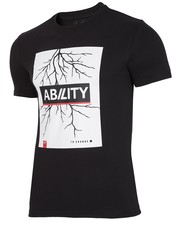 T-shirt - koszulka męska T-shirt męski TSM224Z - czarny - - 4f.com.pl