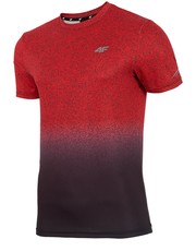T-shirt - koszulka męska Koszulka treningowa męska TSMF301z - czerwony melanż - - 4f.com.pl