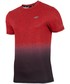 T-shirt - koszulka męska 4F Koszulka treningowa męska TSMF301z - czerwony melanż -