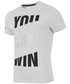 T-shirt - koszulka męska 4F T-shirt męski TSM204 - jasny szary melanż -