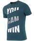 T-shirt - koszulka męska 4F T-shirt męski TSM204 - zielony melanż -