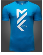 T-shirt - koszulka męska T-shirt męski Maciek Kot Collection TSM502 - niebieski - - 4f.com.pl