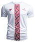 T-shirt - koszulka męska 4F Koszulka funkcyjna męska Łotwa Pyeongchang 2018 TSMF800 - biały -