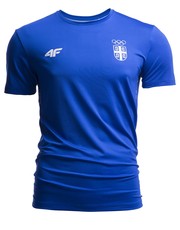 T-shirt - koszulka męska Koszulka funkcyjna męska Serbia Pyeongchang 2018 TSMF700 - kobalt - - 4f.com.pl