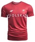 T-shirt - koszulka męska 4F Koszulka funkcyjna męska Polska Pyeongchang 2018 TSMF900 - czerwony wiśniowy