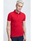 T-shirt - koszulka męska 4F Koszulka polo męska TSM024 - ciemna czerwień