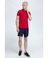 T-shirt - koszulka męska 4F Koszulka polo męska TSM024 - ciemna czerwień