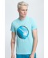 T-shirt - koszulka męska 4F T-shirt męski TSM293 - niebieski melanż