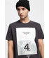 T-shirt - koszulka męska 4F T-shirt męski TSM268 - ciemny szary