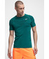 T-shirt - koszulka męska 4F Koszulka treningowa męska TSMF258 - ciemna zieleń melanż