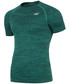 T-shirt - koszulka męska 4F Koszulka treningowa męska TSMF258 - ciemna zieleń melanż