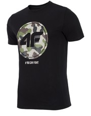 T-shirt - koszulka męska T-shirt męski TSM217z - czarny - 4f.com.pl