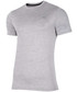 T-shirt - koszulka męska 4F Koszulka treningowa męska TSMF301 - chłodny jasny szary melanż