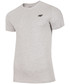 T-shirt - koszulka męska 4F T-shirt męski TSM300 - chłodny jasny szary melanż