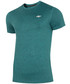 T-shirt - koszulka męska 4F Koszulka treningowa męska TSMF301 - morska zieleń melanż