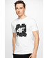 T-shirt - koszulka męska 4F T-shirt męski TSM007 - biały