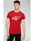 T-shirt - koszulka męska 4F T-shirt męski TSM312 - czerwony