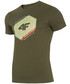 T-shirt - koszulka męska 4F T-shirt męski TSM010 - khaki