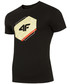 T-shirt - koszulka męska 4F T-shirt męski TSM010 - głęboka czerń