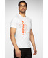 T-shirt - koszulka męska 4F Koszulka do biegania męska TSMF214 - biały allover