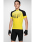 T-shirt - koszulka męska 4F Koszulka rowerowa męska RKM151 - żółty