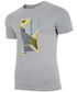 T-shirt - koszulka męska 4F T-shirt męski TSM022 - chłodny jasny szary melanż