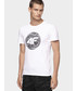 T-shirt - koszulka męska 4F T-shirt męski TSM076 - biały