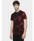 T-shirt - koszulka męska 4F T-shirt męski TSM223 - czerwony allover