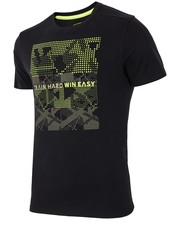 T-shirt - koszulka męska T-shirt męski TSM009 - czarny - - 4f.com.pl