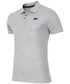 T-shirt - koszulka męska 4F Koszulka polo męska TSM023 - jasny szary melanż -