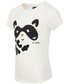 Koszulka 4F T-shirt dla małych dziewczynek JTSD106z - kremowa biel -