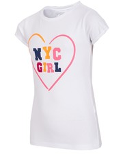 koszulka T-shirt dla dużych dziewcząt JTSD202Az - biały - - 4f.com.pl