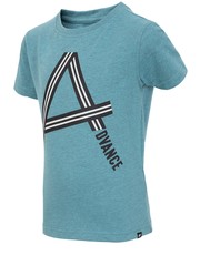 koszulka T-shirt dla małych chłopców JTSM104z - turkus melanż - - 4f.com.pl