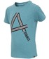 Koszulka 4F T-shirt dla małych chłopców JTSM104z - turkus melanż -