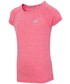 Koszulka 4F Koszulka sportowa dla małych dziewczynek JTSD300Z - róż melanż -
