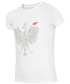 Koszulka 4F Koszulka kibica dla małych dziewczynek JTSD301z - biały -