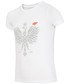 Koszulka 4F Koszulka sportowa dla małych chłopców JTSM303z - biały -