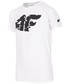 Koszulka 4F Koszulka sportowa dla małych chłopców JTSM306z - biały -