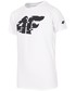 Koszulka 4F Koszulka sportowa dla dużych chłopców JTSM405Z - biały -