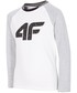 Koszulka 4F Longsleeve dla dużych chłopców JTSML205Z - biały -