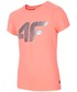Koszulka 4F Koszulka sportowa dla małych dziewczynek JTSD304z - koralowy -