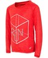 Koszulka 4F Longsleeve sportowy dla małych chłopców JTSML300z - czerwony melanż -