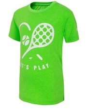 koszulka T-shirt dla małych chłopców JTSM120 - zielony neon - 4f.com.pl